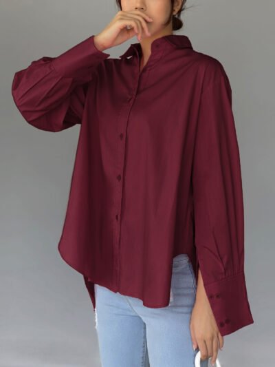 Blaire The Original Oversize Shirt - Maroon