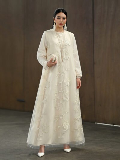 Paradis de Fleur Dress • Premium Corliss Raya 2026 - Porcelain