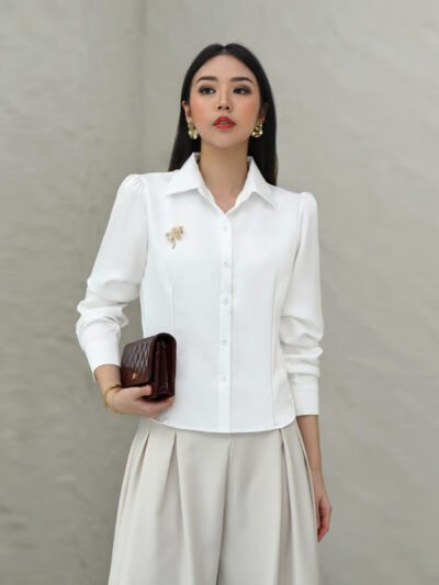 Manhattan in Premium Silk Tebal, Halus Bertekstur dan Anti Kusut - BW (Front Lining)