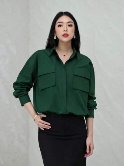 Capri Corliss Unique Shirt - Night Emerald