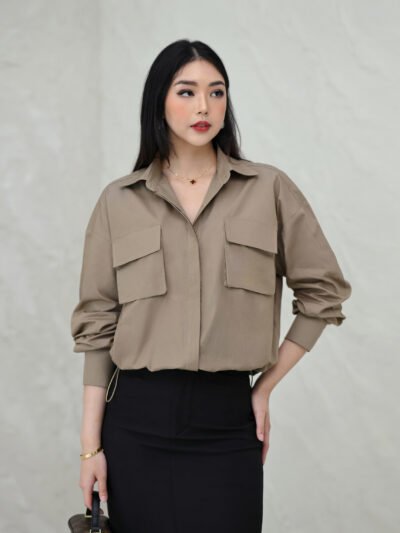 Capri Corliss Unique Shirt - Ash Brown