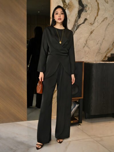 Valeria Set 2026 Premium Semi Satin Tebal - Black/Set