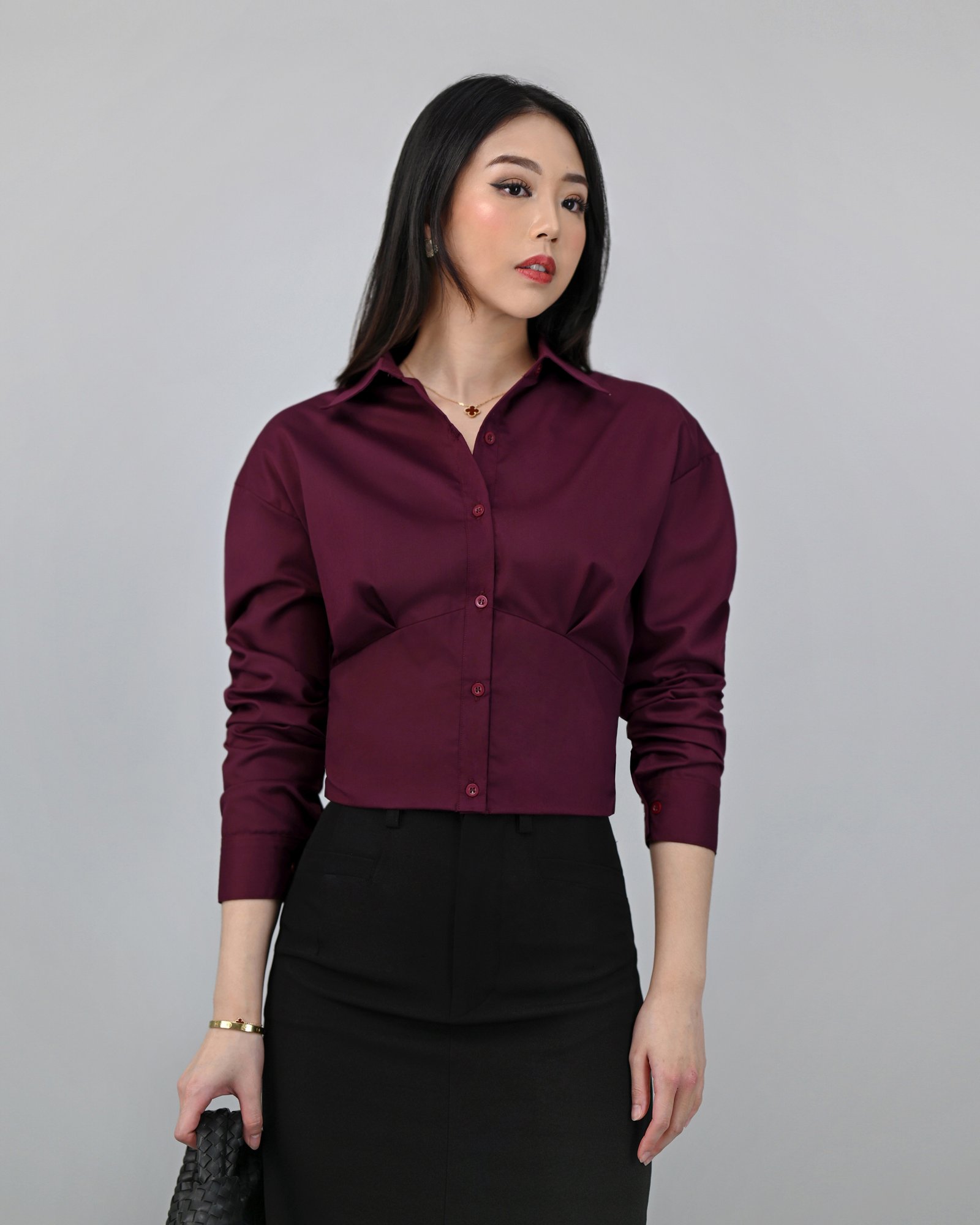 Accounting Shirt Crop Unique 100% Anti Lecek