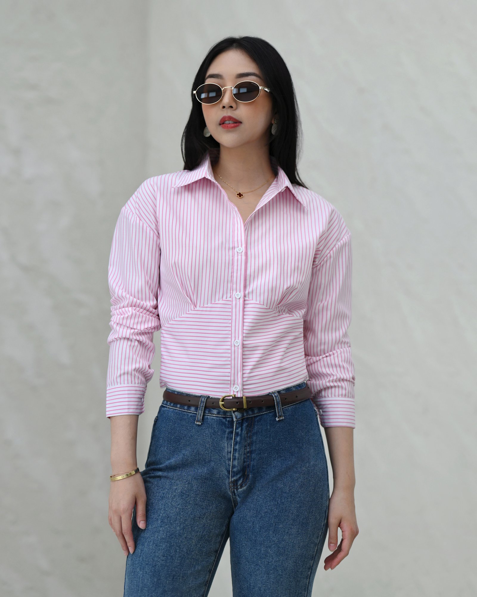 Accounting Shirt Crop Unique 100% Anti Lecek - Gambar 9