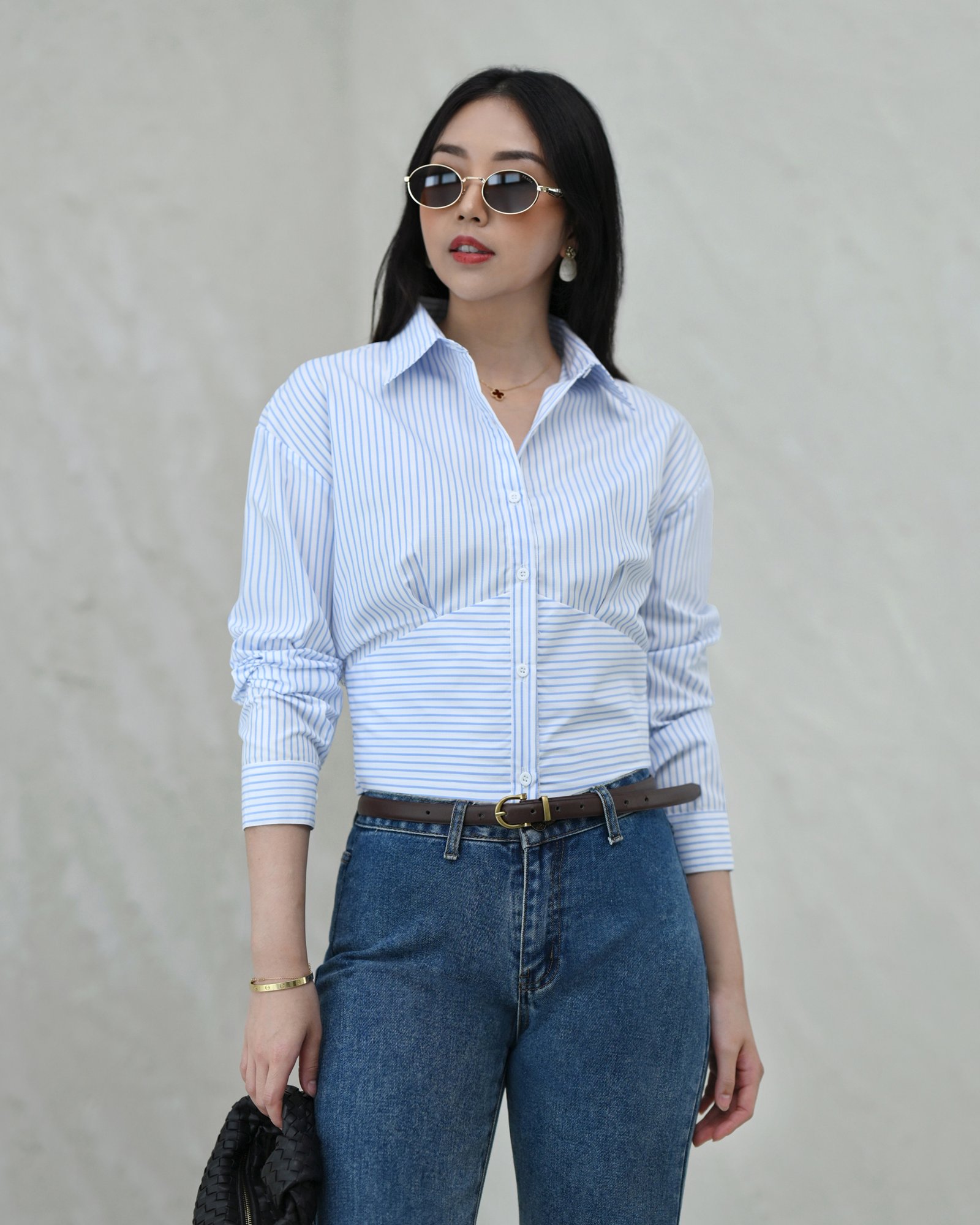 Accounting Shirt Crop Unique 100% Anti Lecek - Gambar 3