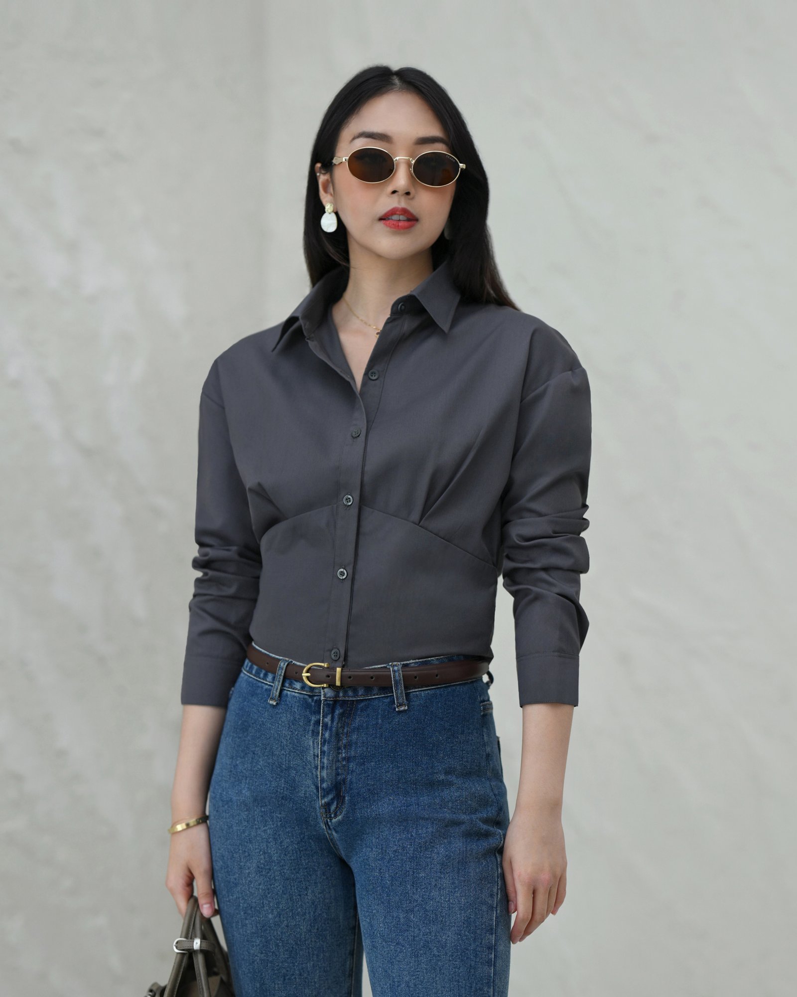 Accounting Shirt Crop Unique 100% Anti Lecek - Gambar 7