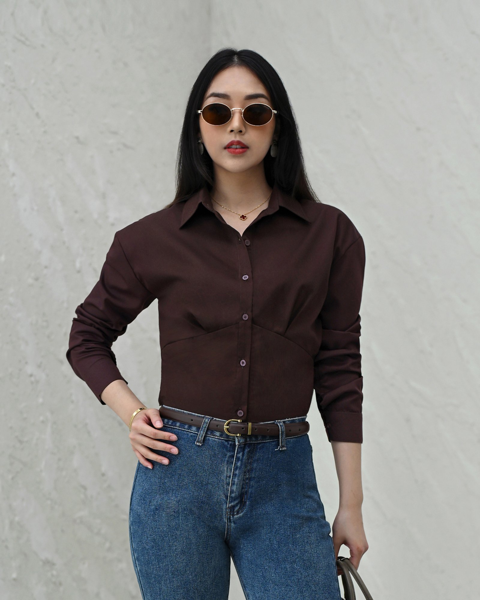 Accounting Shirt Crop Unique 100% Anti Lecek - Gambar 12