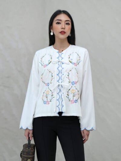 Rosette Embroidery Top