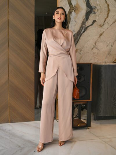 Valeria Set 2026 Premium Semi Satin Tebal - Soft Satin Blush/Set