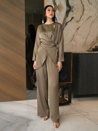 Valeria Set 2026 Premium Semi Satin Tebal - Ash Brown/Set