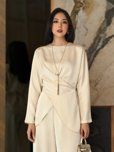 Valeria Set 2026 Premium Semi Satin Tebal - Porcelain/Top