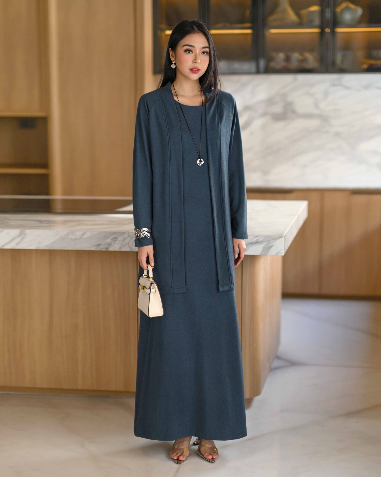Nezuko Soft Wool Knit Set (Outer n Dress) - Gambar 9