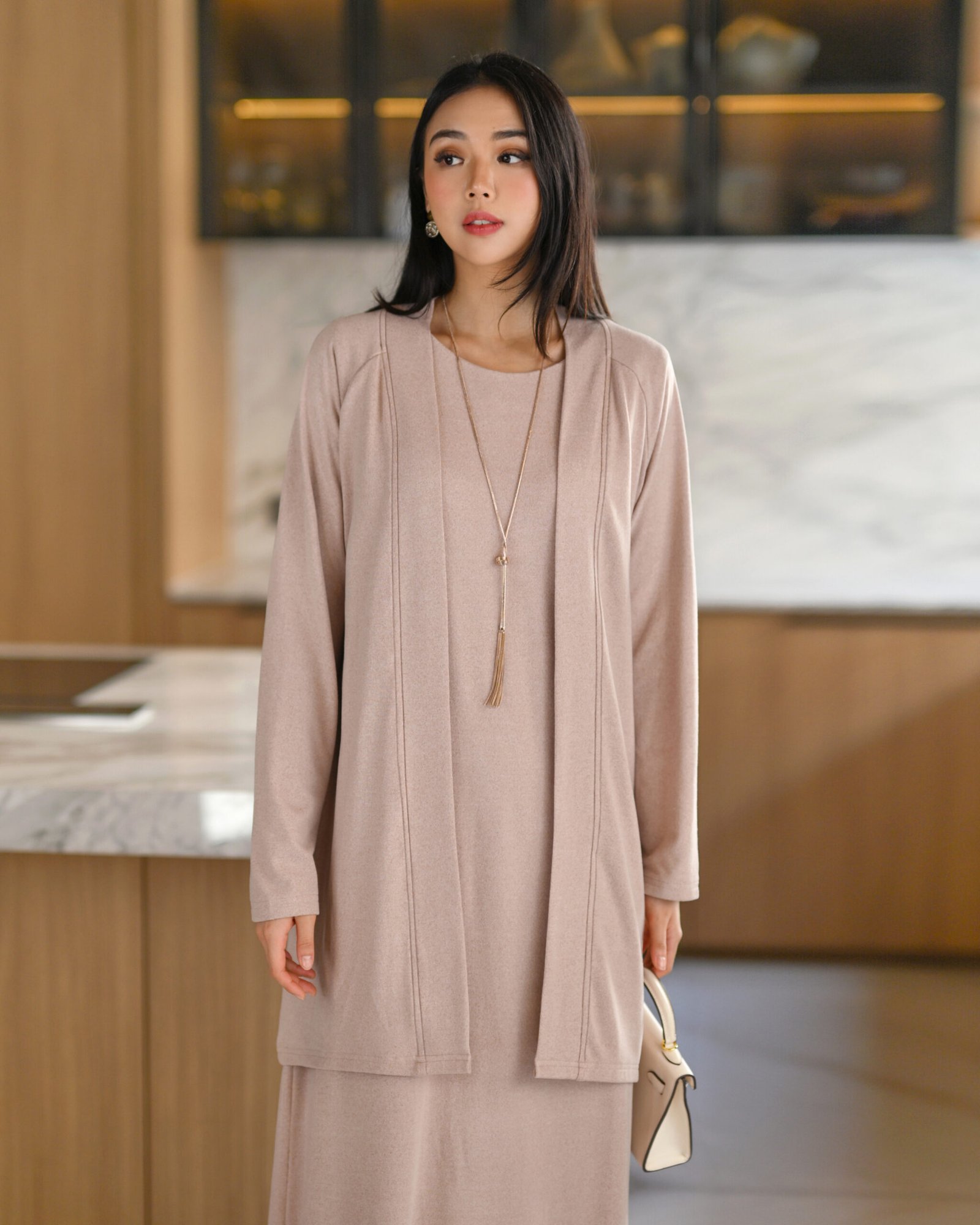 Nezuko Soft Wool Knit Set (Outer n Dress) - Gambar 4