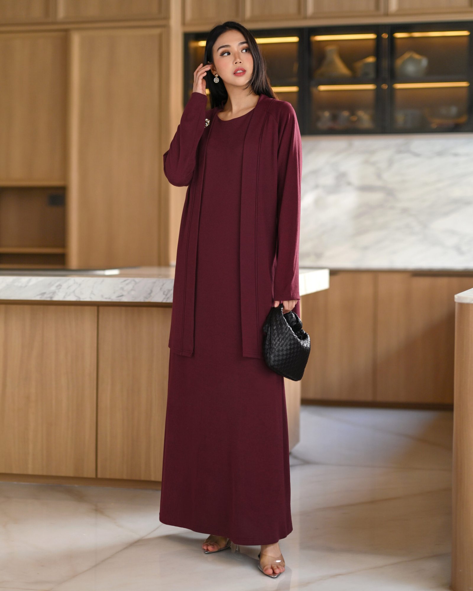 Nezuko Soft Wool Knit Set (Outer n Dress) - Gambar 3
