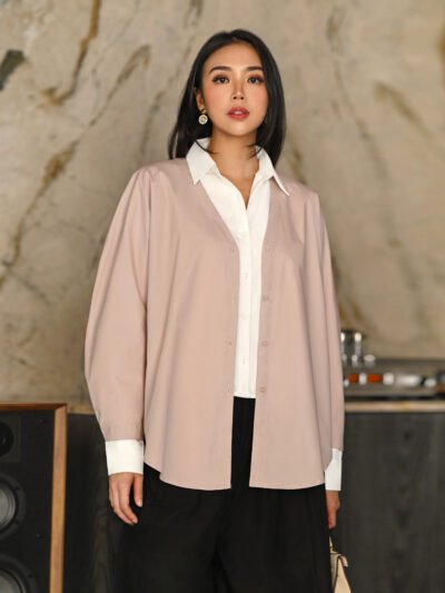 Puffy Shirt/Outer New Cotton Tebal 2026 - Smoke Blush