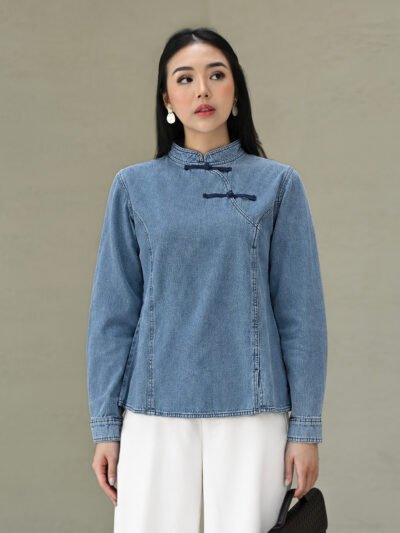 Ziyi Jeans Blouse - Denim Jeans