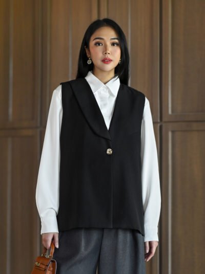 Mulia Vest Premium Semiwool (Best Quality) - Black