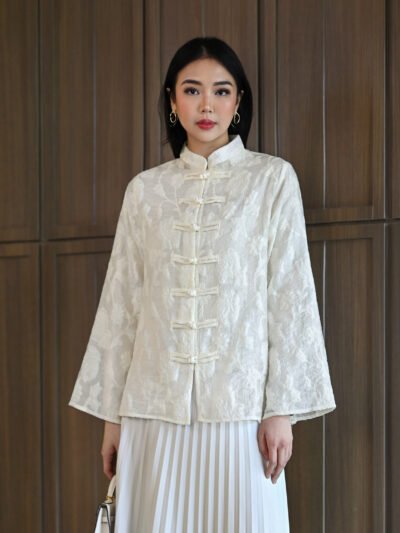 Lotus Ceongsam Top - Porcelain