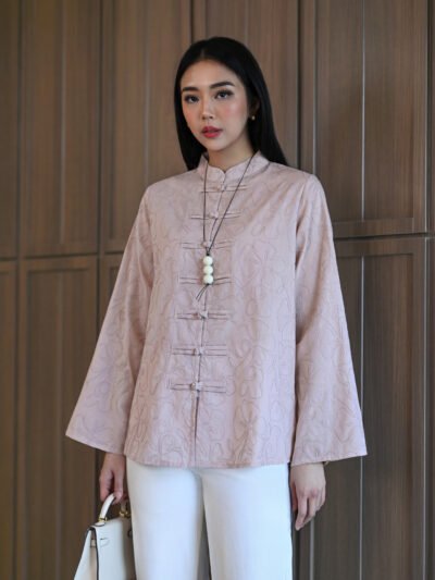 Basic Cheongsam Embroidery Cotton Variation - Var. A Smoke Blush
