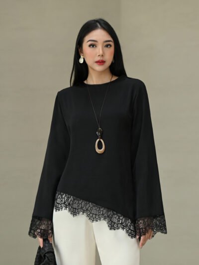 Mimi Asymmetrical Lace Blouse