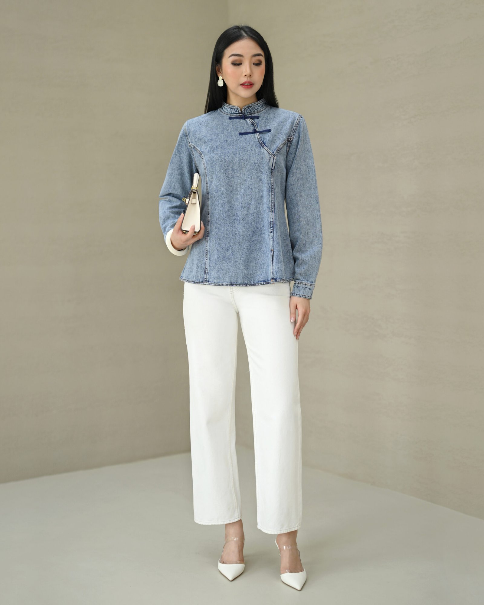 Ziyi Jeans Blouse - Gambar 3