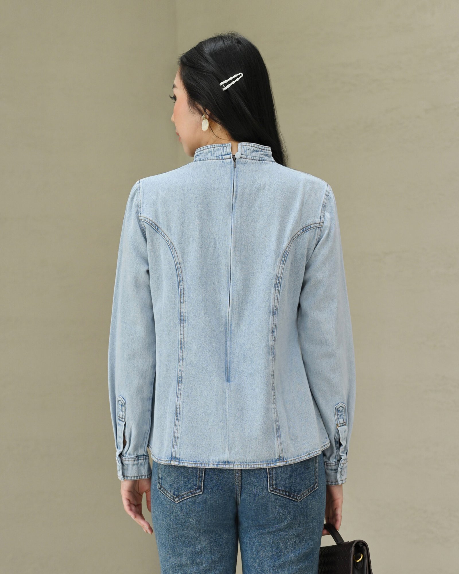 Ziyi Jeans Blouse - Gambar 4
