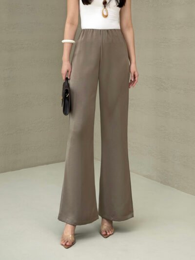 Brooks Semi Satin Classic Cut Pants - Ash Brown