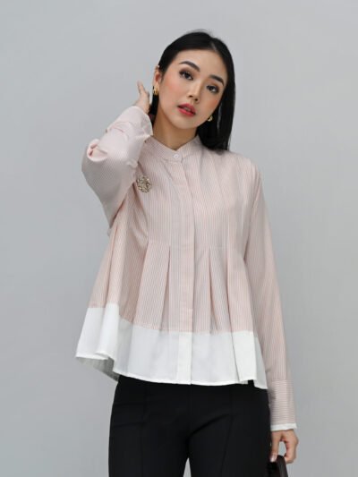 Georgia White Stripe Top • Corliss