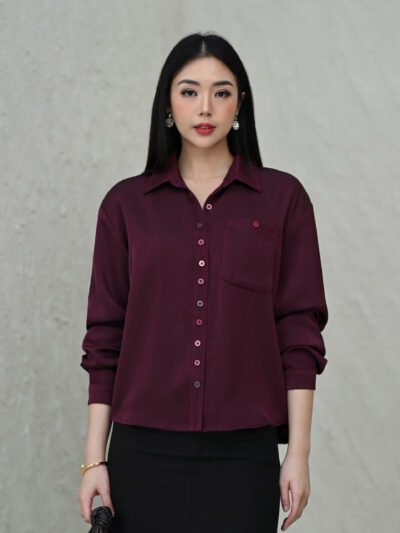 Taylor in Semi Satin (Multicolored Button)