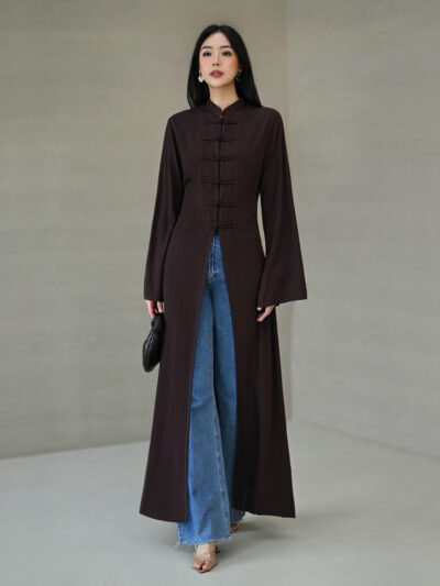 Orchard Dress Premium Soft Linen - Espresso