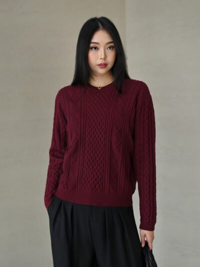 Hampton Classic Knit (Viscose) - Maroon